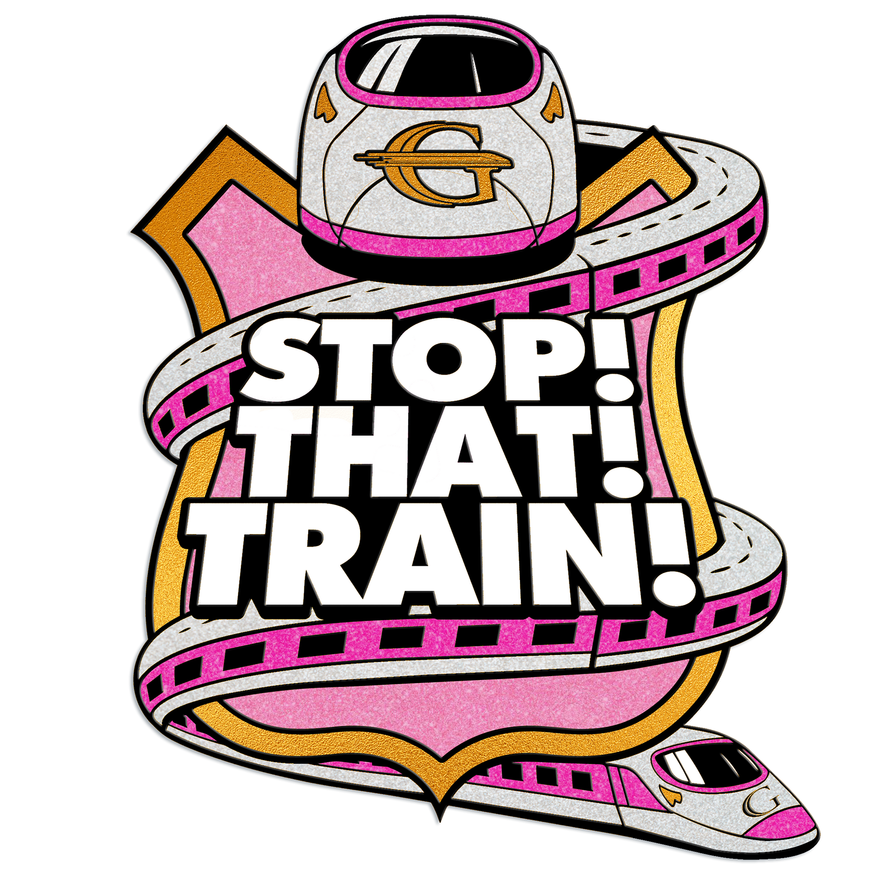 STOP! THAT! TRAIN! Badge Enamel Pin – World of Wonder